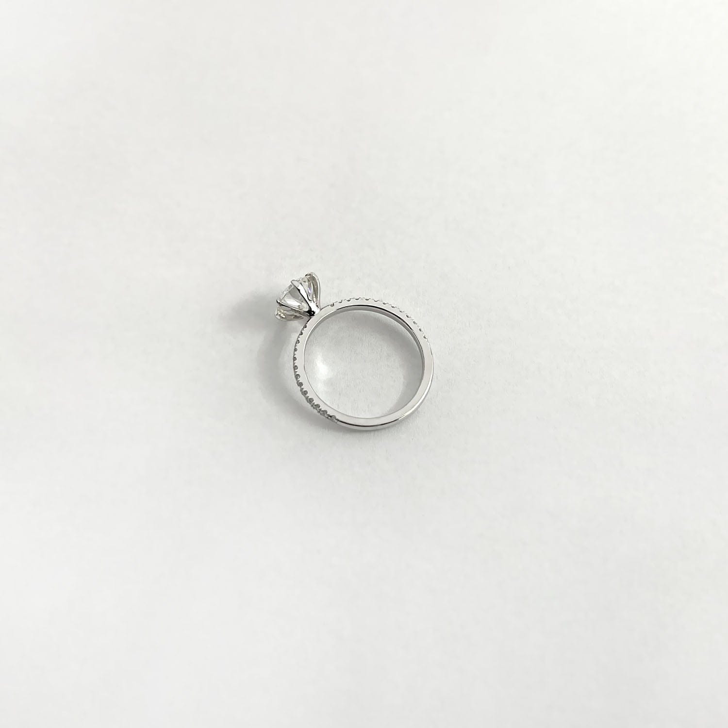 1.20 CT Round Moissanite Pave Setting Engagement Ring - farrellouise