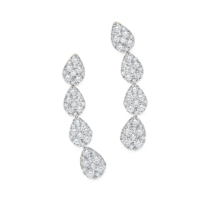0.64 TCW Round Moissanite Diamond Ear Crawler Earrings - farrellouise