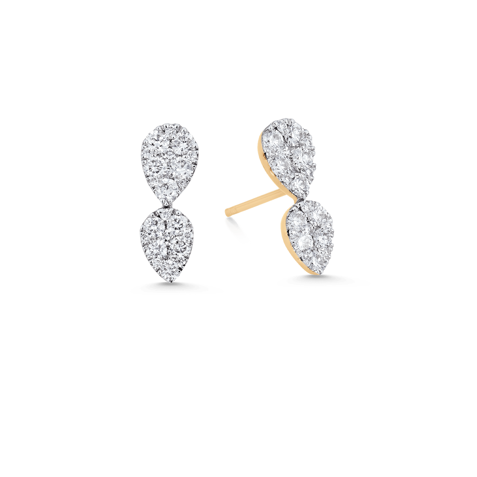 0.72 TCW Round Moissanite Diamond Cluster Earrings - farrellouise