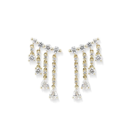 2.34TCW Moissanite Dangle Drop Earrings - farrellouise