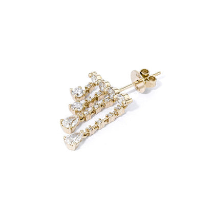 2.34TCW Moissanite Dangle Drop Earrings - farrellouise