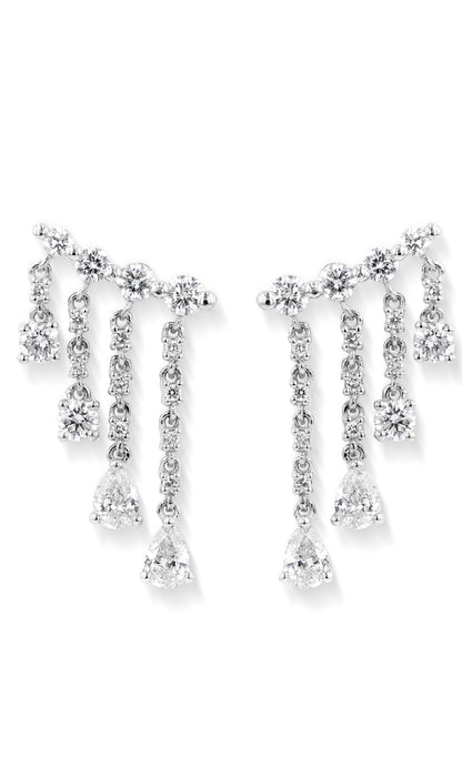 2.34TCW Moissanite Dangle Drop Earrings - farrellouise