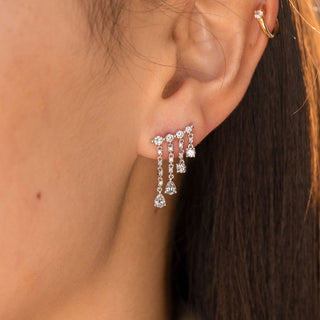 2.34TCW Moissanite Dangle Drop Earrings - farrellouise