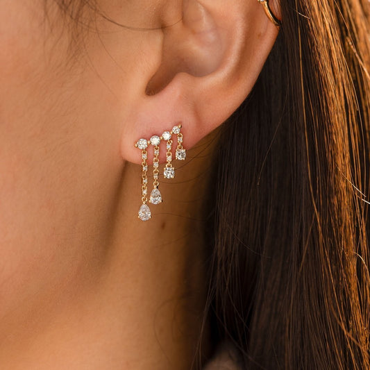 2.34TCW Moissanite Dangle Drop Earrings - farrellouise