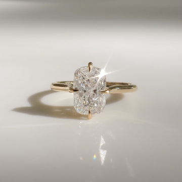 Serinda - Elongated Cushion Cut Lab Diamond Solitaire Engagement Ring