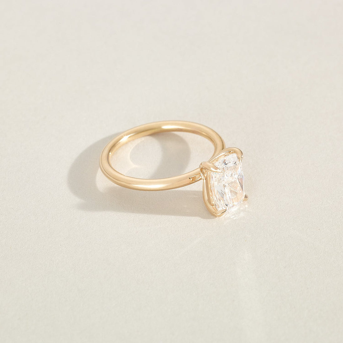 Shenae - Elongated Cushion Cut Lab Diamond Solitaire Engagement Ring