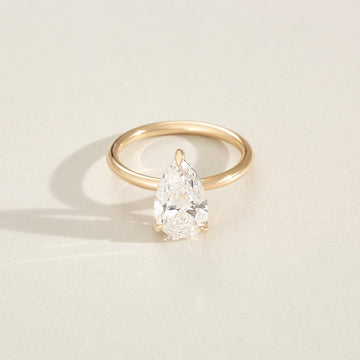Tantoo - Pear Cut Lab Diamond Solitaire Engagement Ring