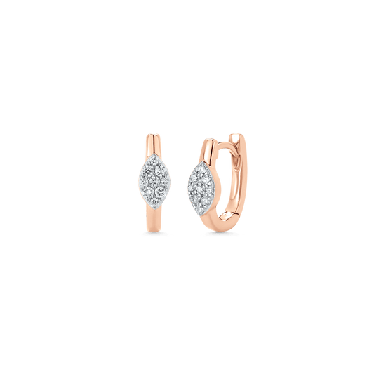 0.17 TCW Round Moissanite Diamond Huggie Earrings - farrellouise