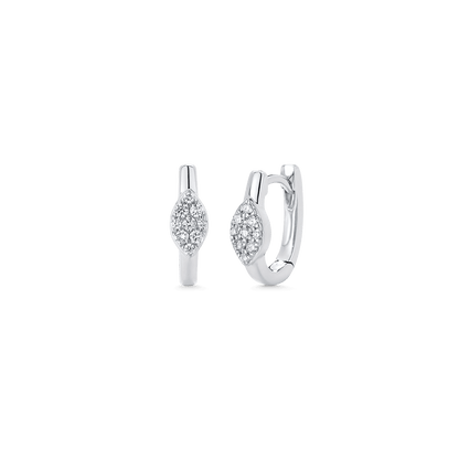 0.17 TCW Round Moissanite Diamond Huggie Earrings - farrellouise