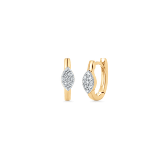 0.17 TCW Round Moissanite Diamond Huggie Earrings - farrellouise