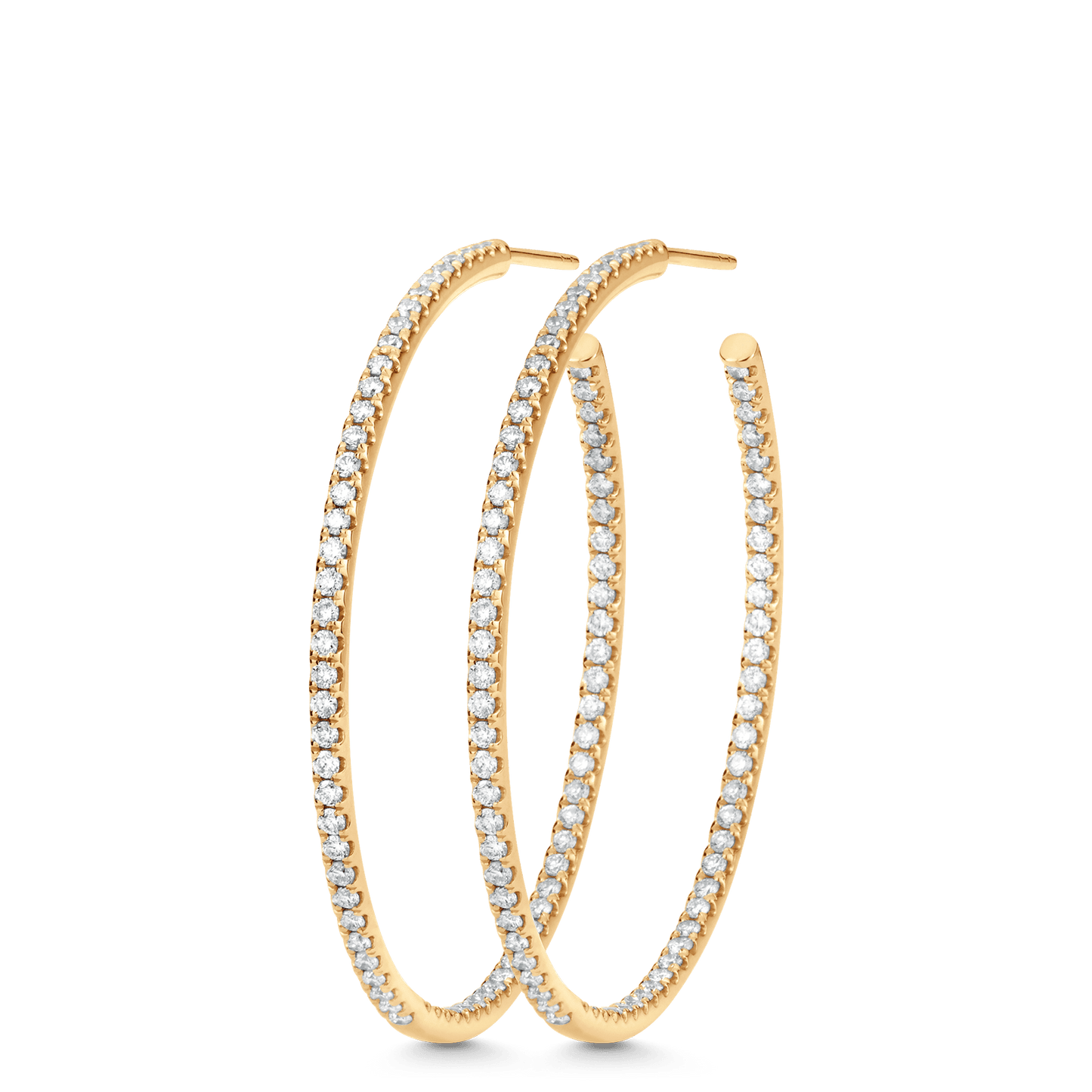 1.37 TCW Round Moissanite Diamond Hoop Earrings - farrellouise