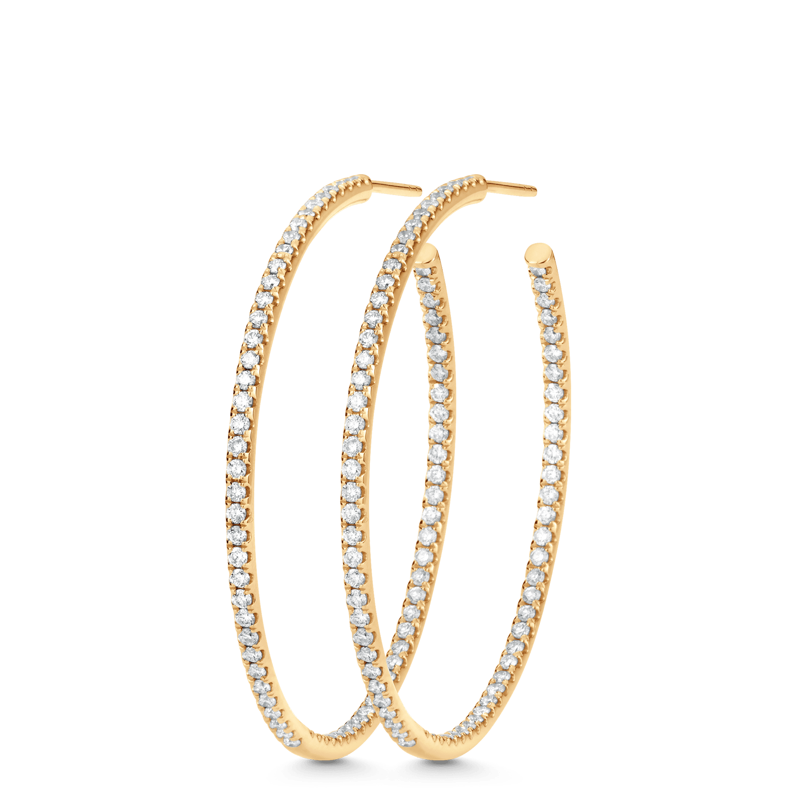 1.37 TCW Round Moissanite Diamond Hoop Earrings - farrellouise