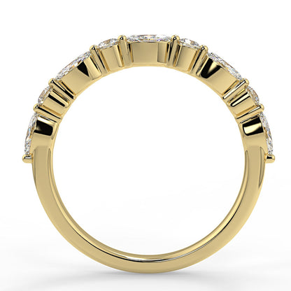 0.95 TCW Round & Marquise Moissanite Alternative Stone Wedding Band - farrellouise