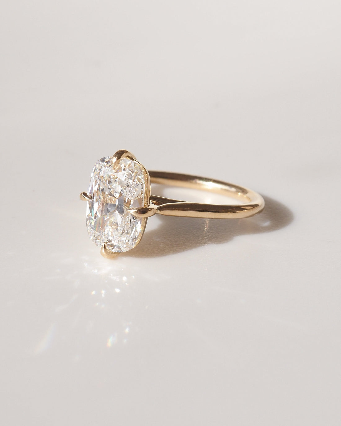 Vivien - Old Mine Cushion Lab Diamond Solitaire Engagement Ring
