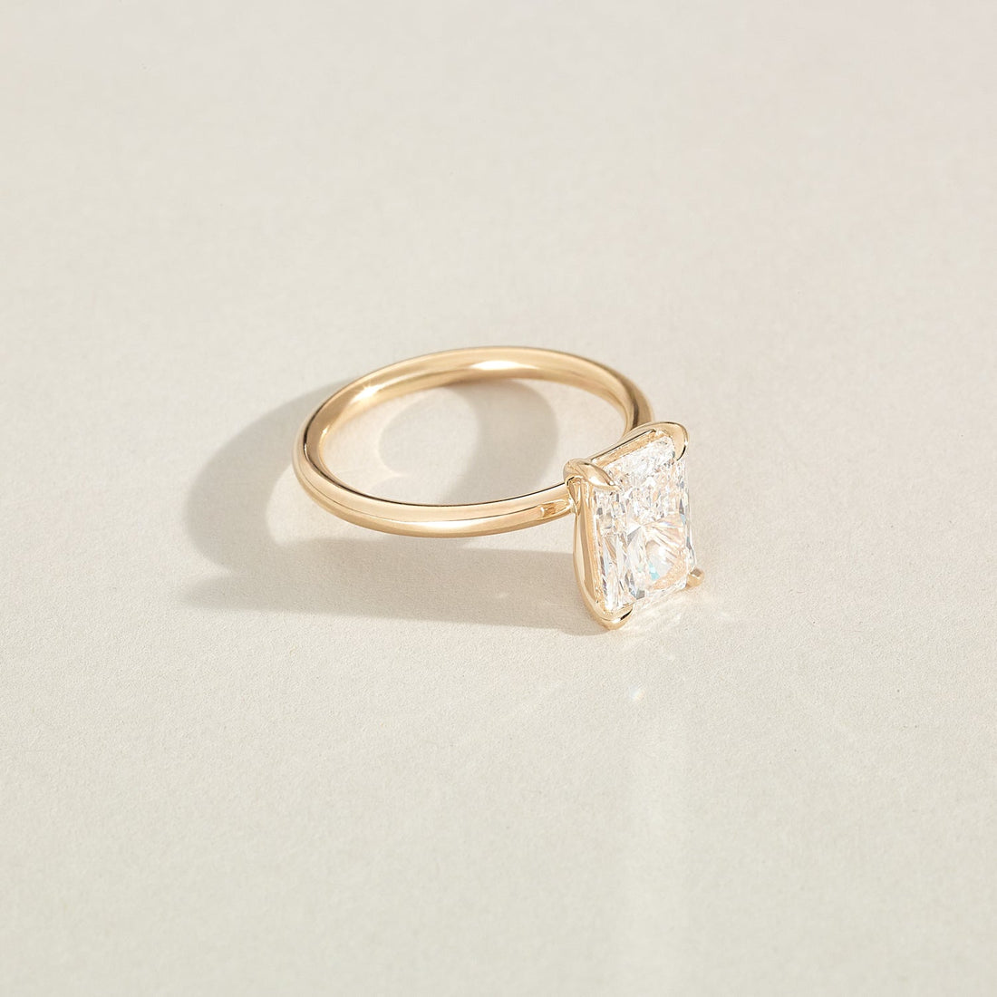 Wendy - Radiant Cut Lab Diamond Solitaire Engagement Ring