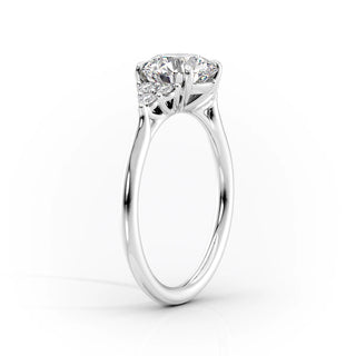 3.0 CT Pear Moissanite Cluster Engagement Ring
