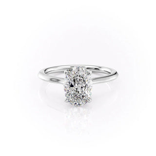 1.5 CT Oval Moissanite Solitaire Engagement Ring