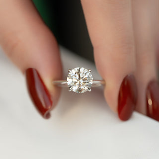 2.50 CT Round Moissanite Solitaire Engagement Ring