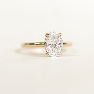 1.50 CT Oval Moissanite Solitaire Engagement Ring