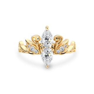 1.60 CT Pear Moissanite Art Deco Engagement Ring
