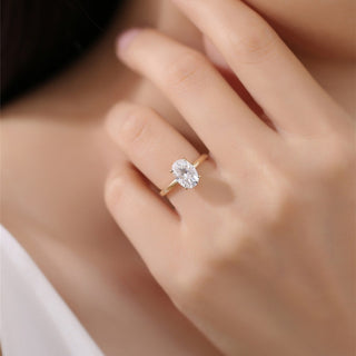 2.50 CT Oval Moissanite Solitaire Engagement Ring