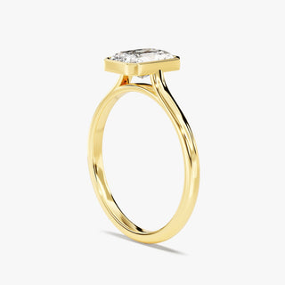 1.50 CT Radiant Moissanite Bezel Engagement Ring
