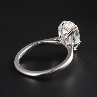 3.23 CT Pear Moissanite Hidden Halo Engagement Ring