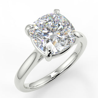 2.54 CT Cushion Moissanite Solitaire Engagement Ring