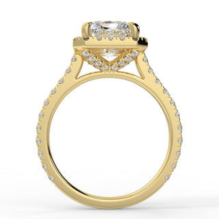 2.50 CT Radiant Moissanite Halo Engagement Ring
