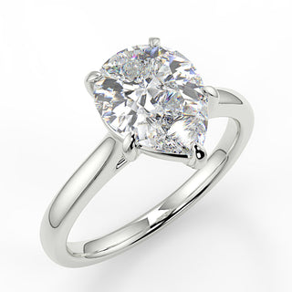 1.33 CT Pear Moissanite Solitaire Engagement Ring
