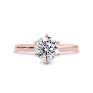 1.30 CT Round Moissanite Solitaire Engagement Ring
